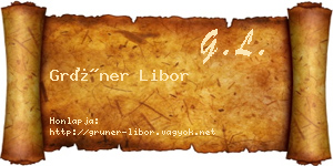 Grüner Libor névjegykártya